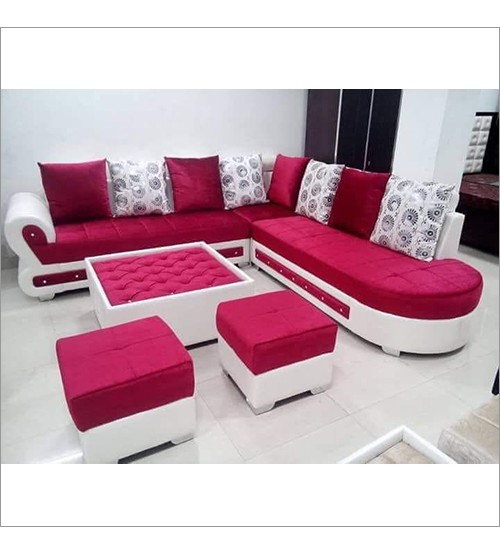 Pink White Lovely Sofa Set